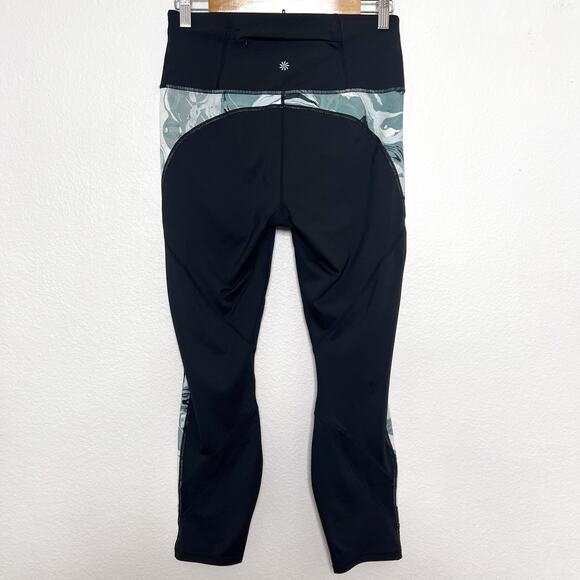 Athleta Black Marble Precision 7/8 Tight High Rise Size Medium - Picture 4 of 9